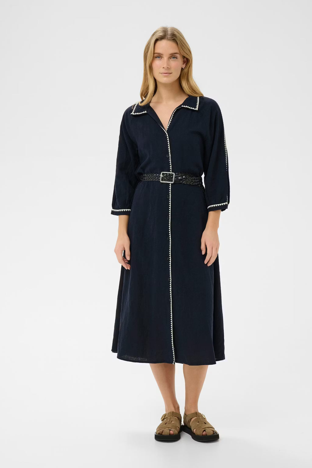 Part Two SiciliasPW DR Dress - Navy & White.