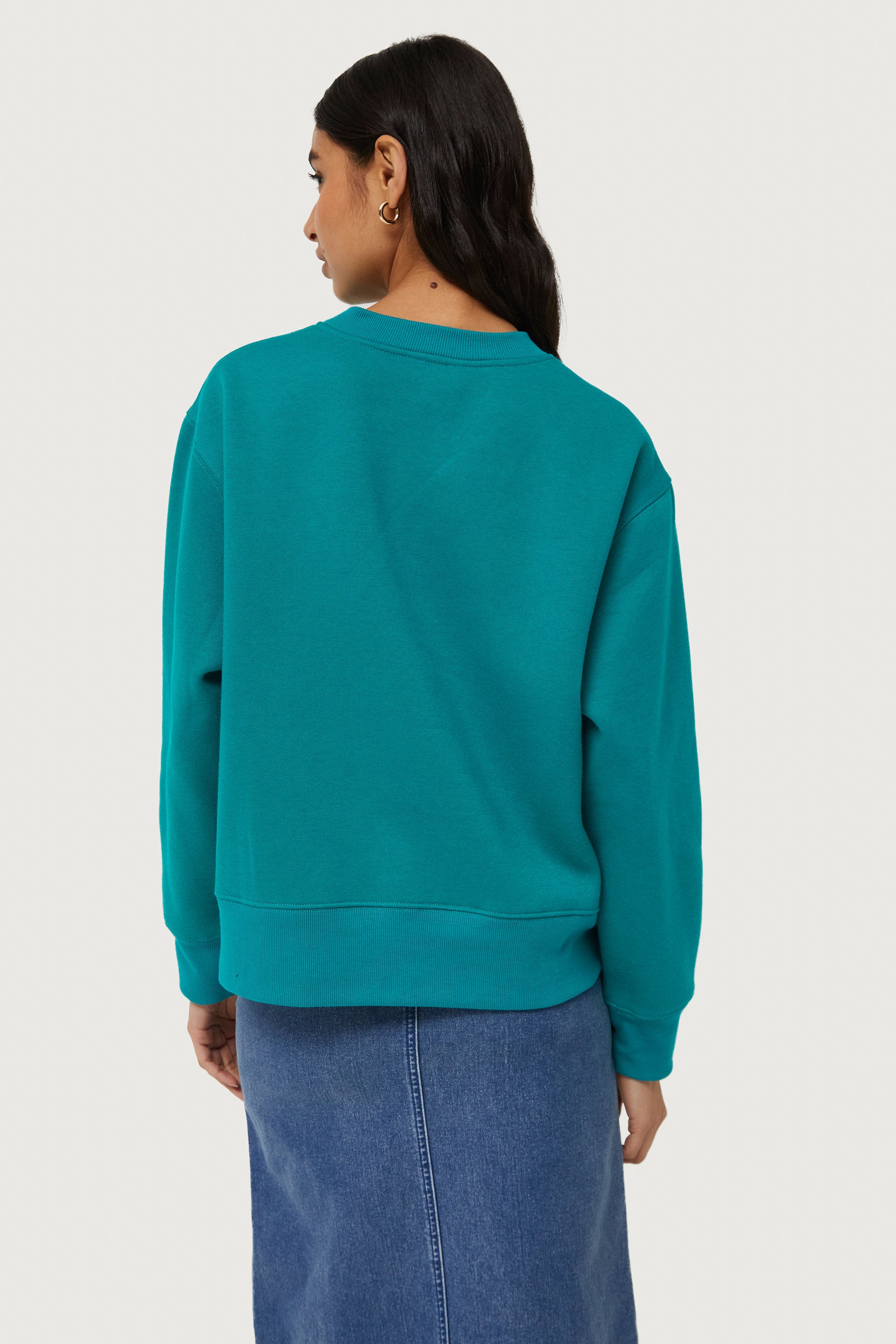 CF 43C/12009 Green Patch Sweatshirt-Blue Heart