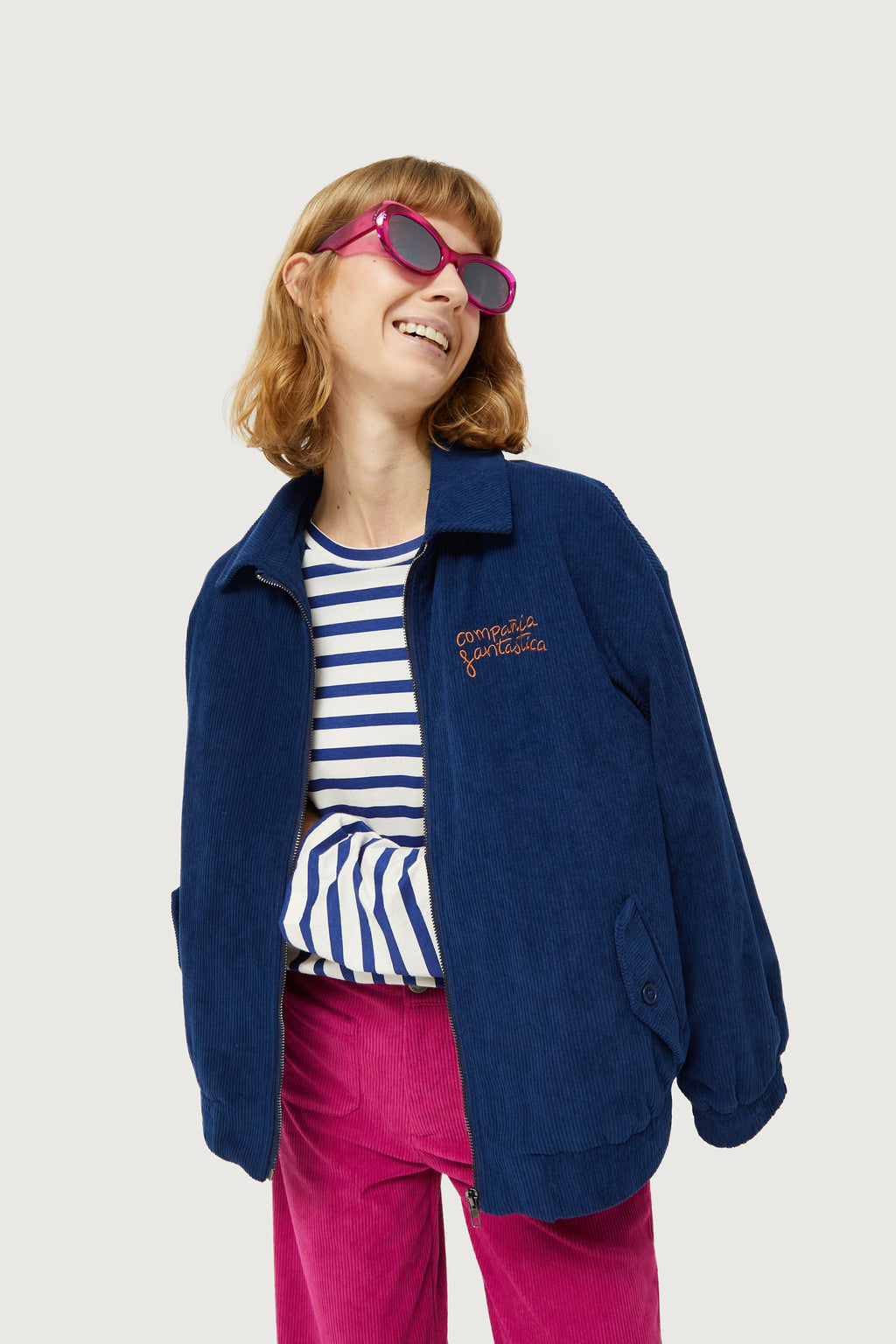 CF 43C/42007 Striped T-shirt-White/Blue Stripes