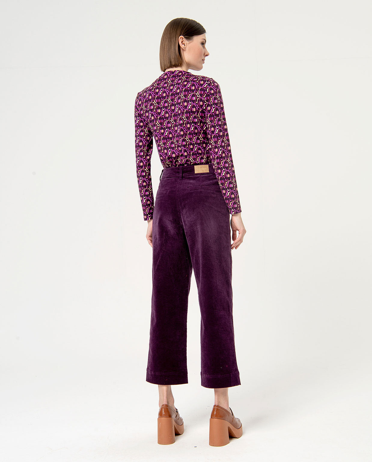 Surkana Plain Corduroy Pants Purple