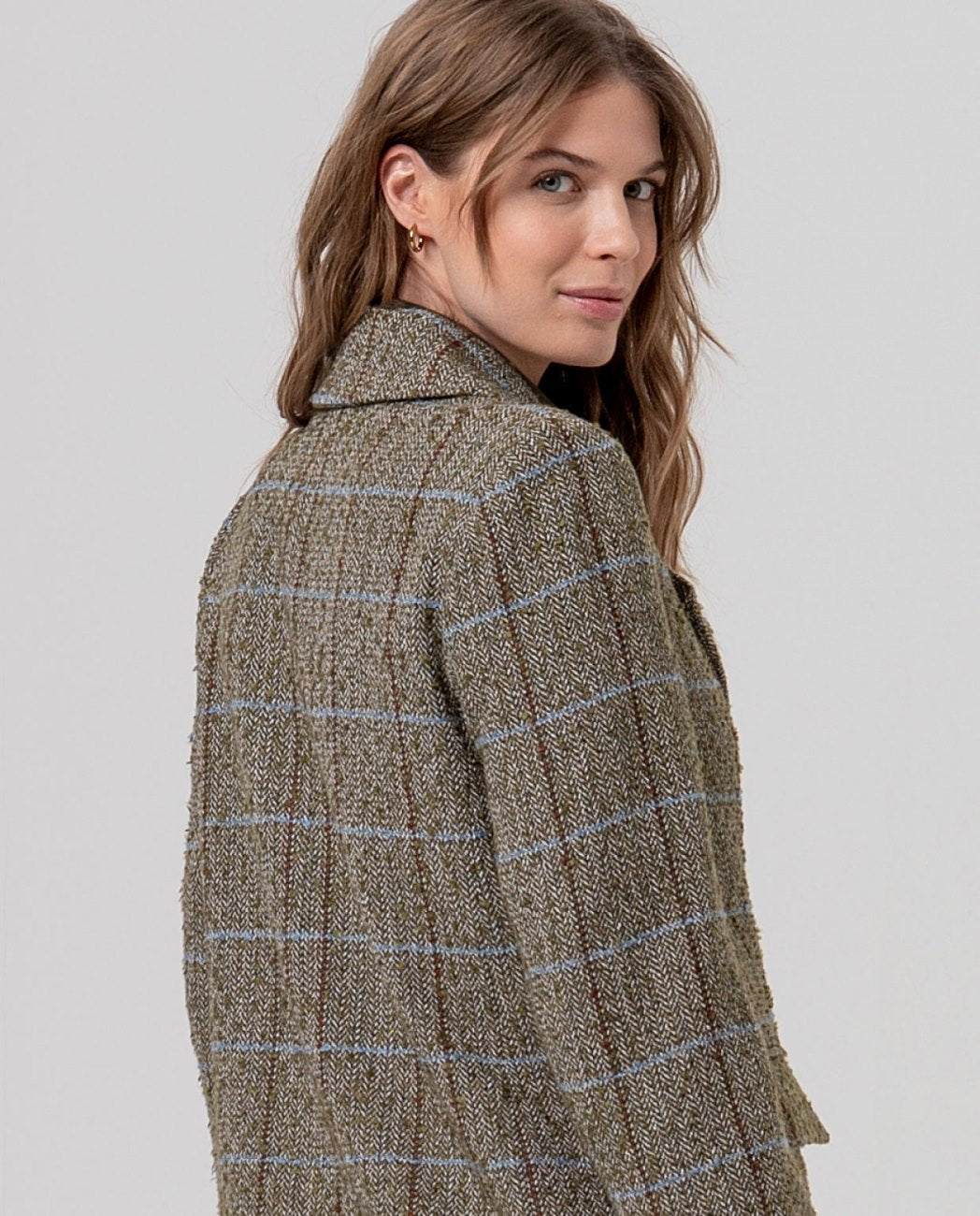 Surkana Long Line Coat - Khaki
