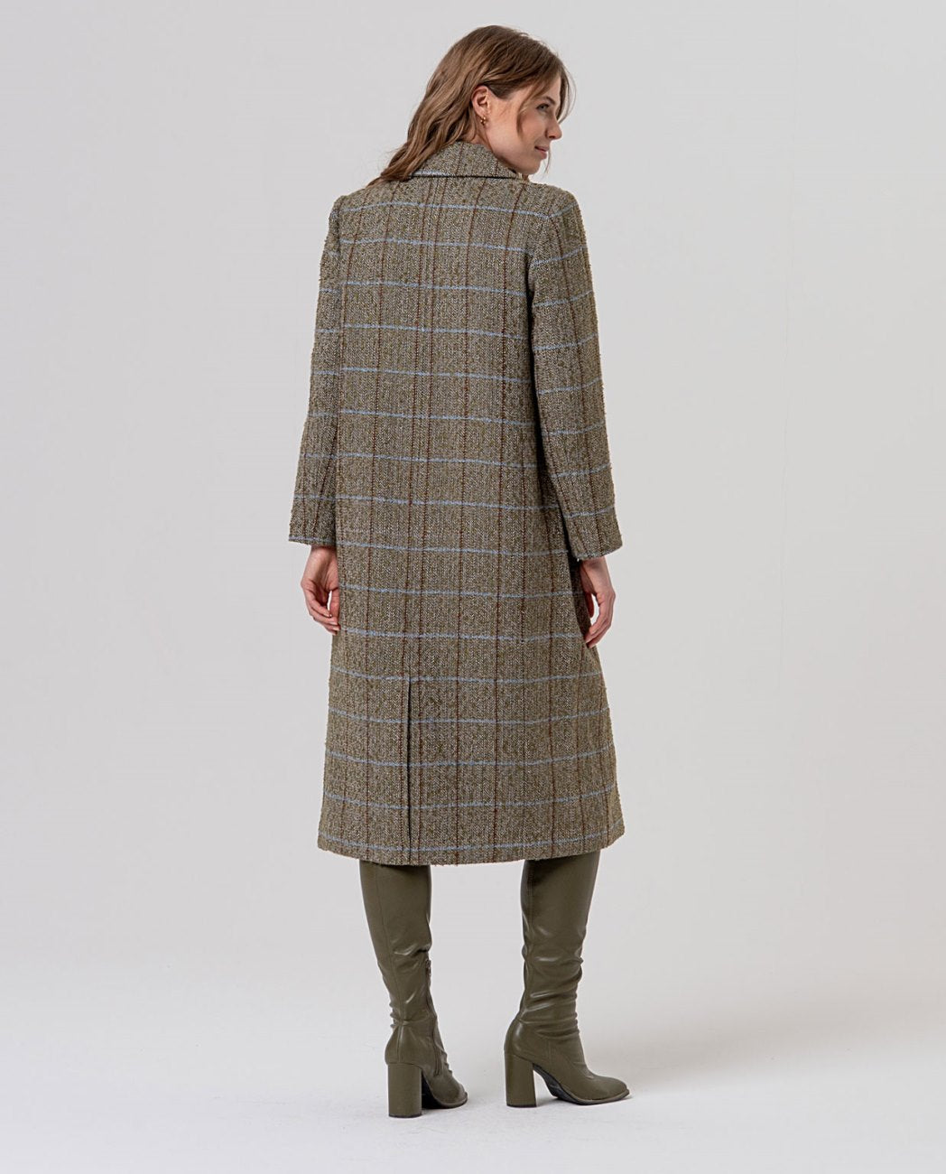 Surkana Long Line Coat - Khaki