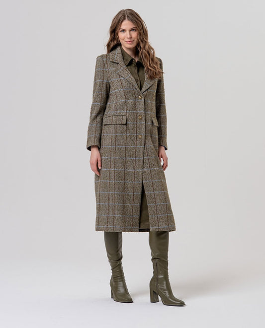 Surkana Long Line Coat - Khaki