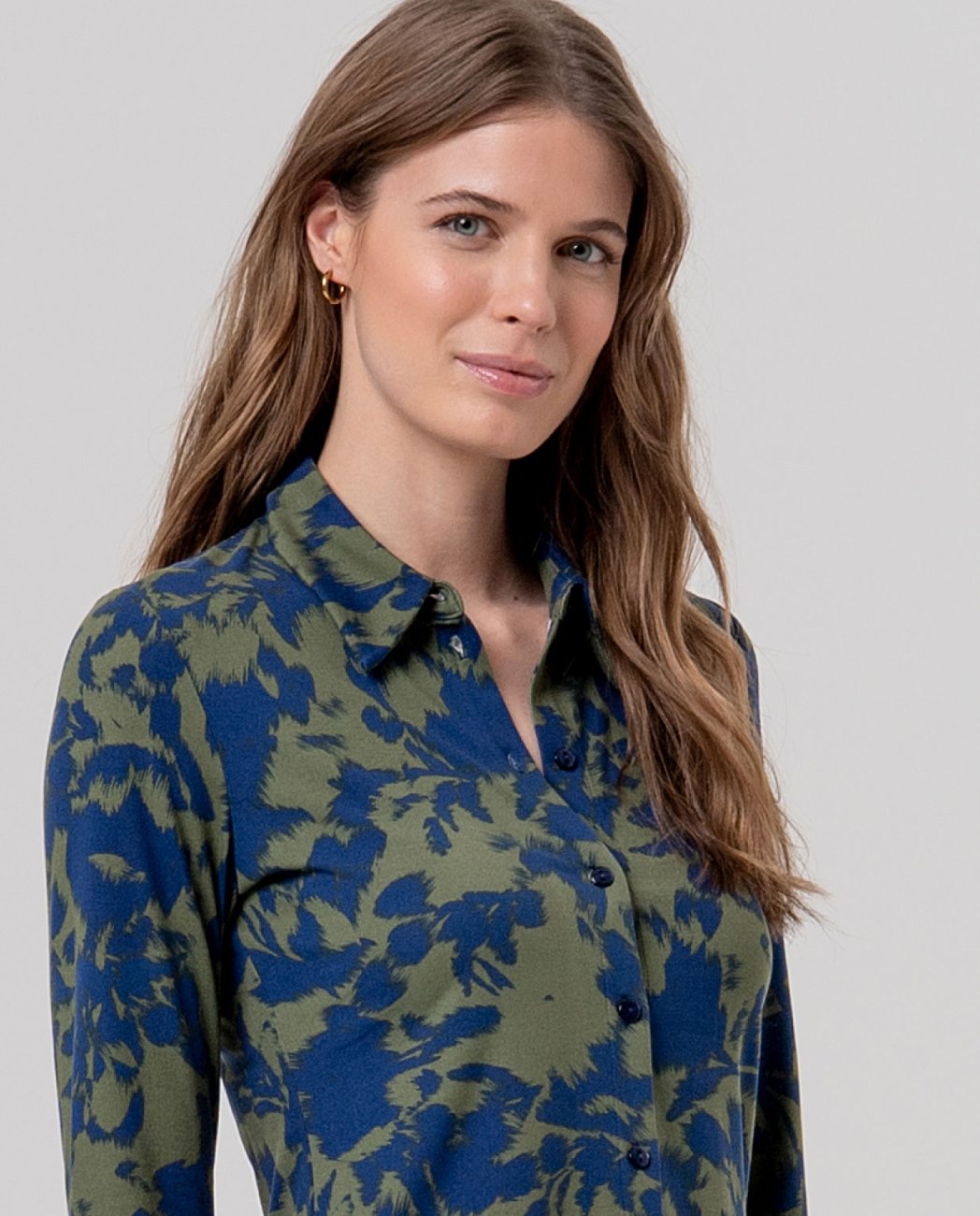 Surkana Soft Touch Shirt - Navy / Green Mix