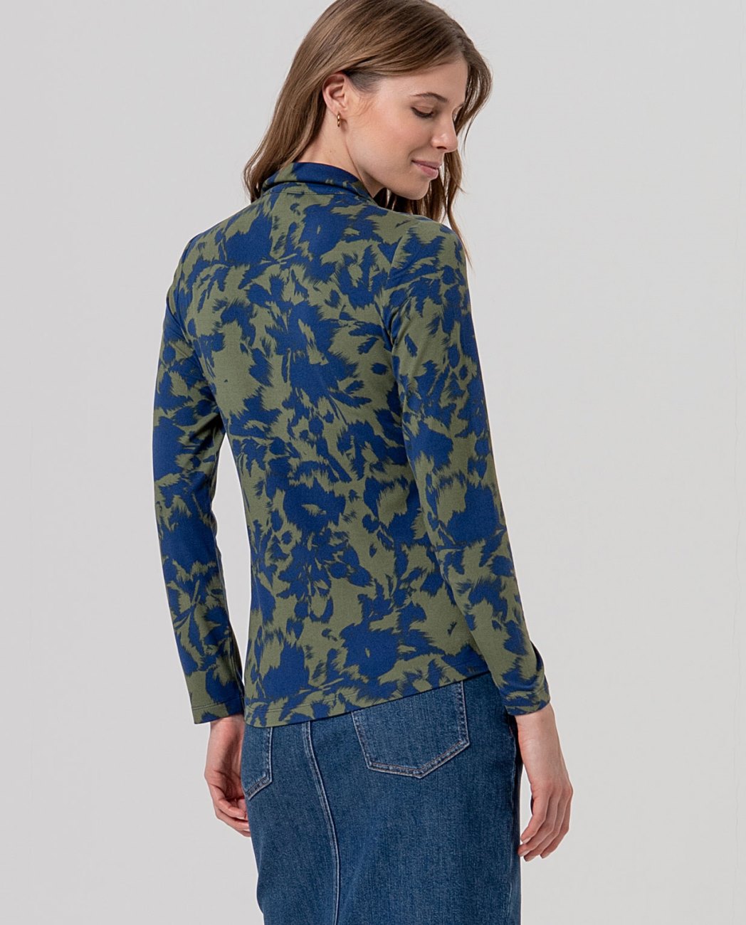 Surkana Soft Touch Shirt - Navy / Green Mix