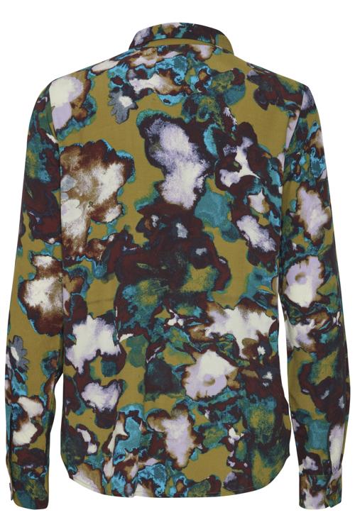 ICHI IHULLAMAY Shirt-Green Moss