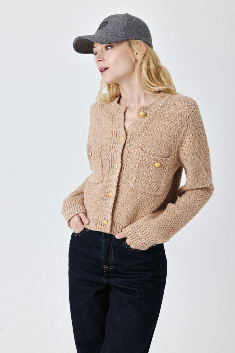 Artlove  CARDIGAN ZOHRA-Light Brown