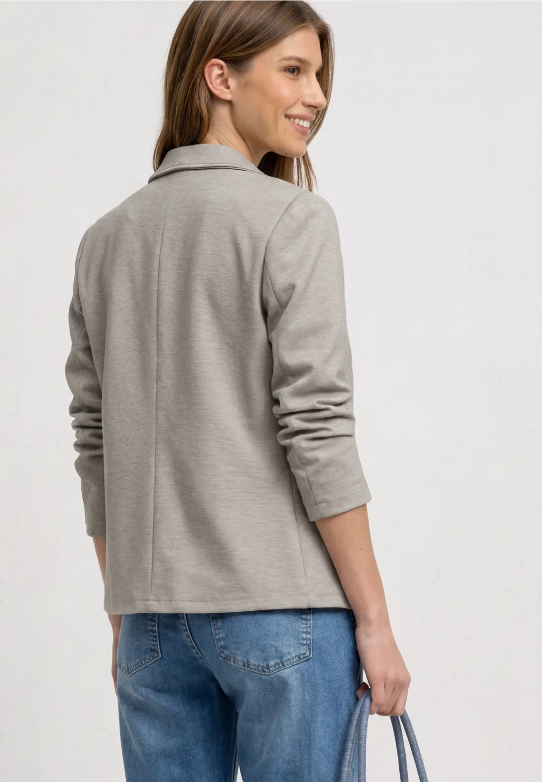 Street One Basic Pique Blazer - Beige.