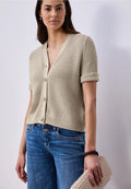 Street One V Neck Cardigan - Beige.