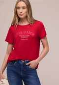 Street One T/Shirt with Wording - Red