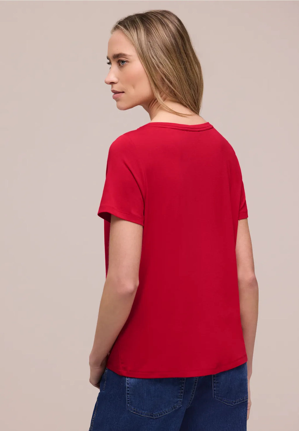 Street One T/Shirt with Wording - Red