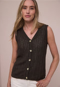 Street One Knit Look V Neck Vest.