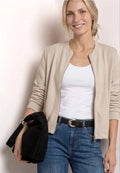 Street One Long Sleeve Jacket with Zipper - Beige