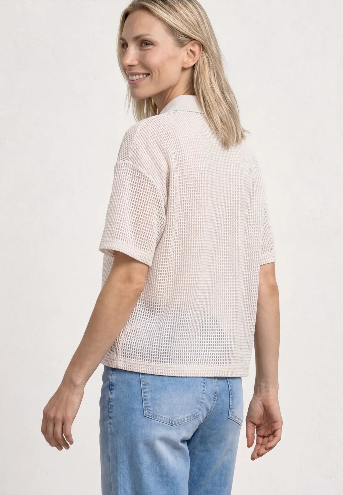 Street One Mesh Polo Shirt.