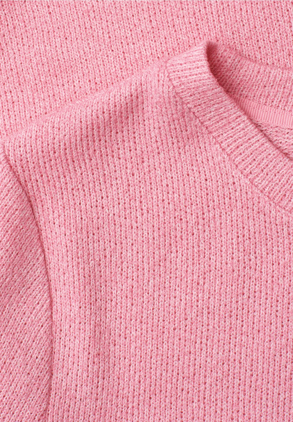 Street One Round Neck Top with Drawstring in a Knit Type Fabric - Pink.