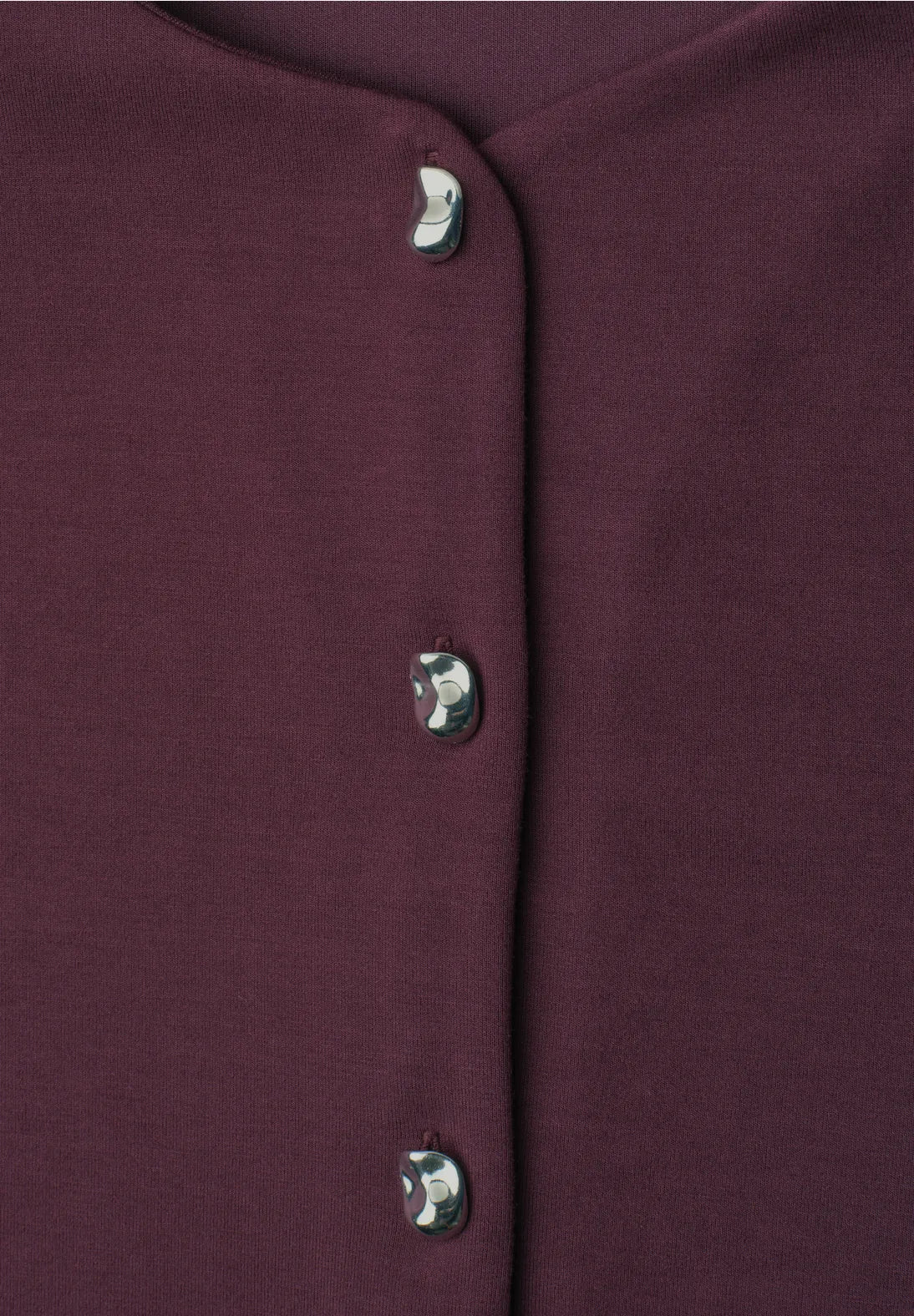 Street One Short Jacket with Deco Buttons - Burgundy.