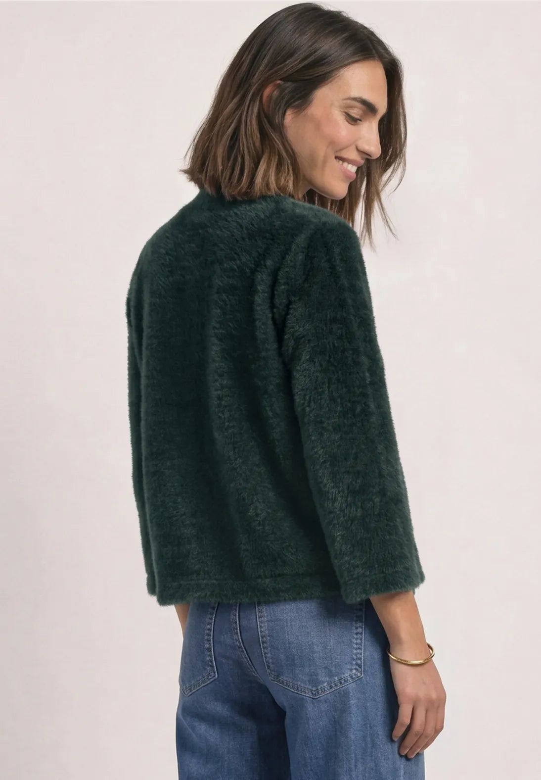 Street One Fluffy Knit with Turtle Neck - Green.
