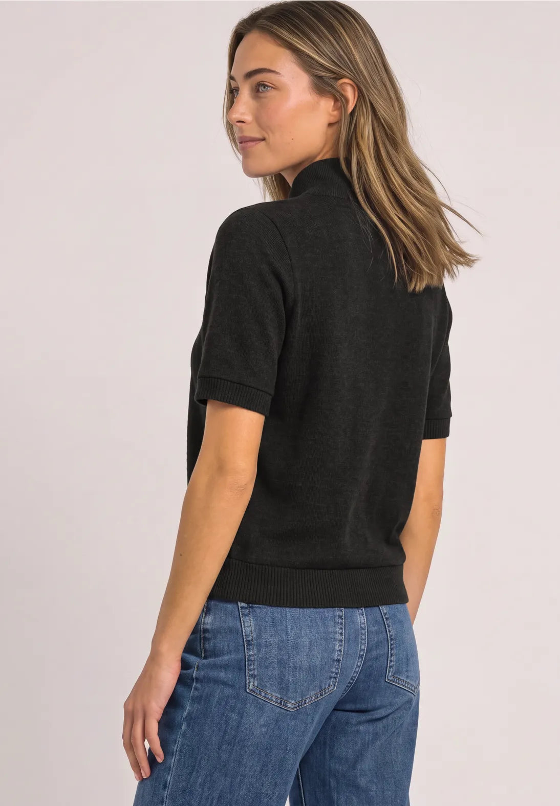 Street One Top with Shawl Collar - Brown.
