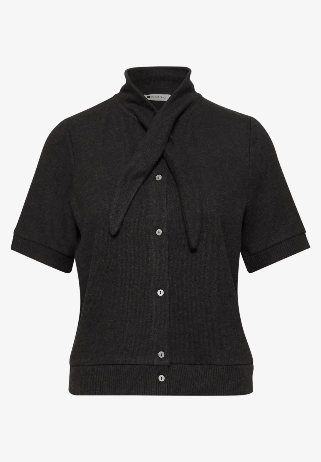 Street One Top with Shawl Collar - Brown.