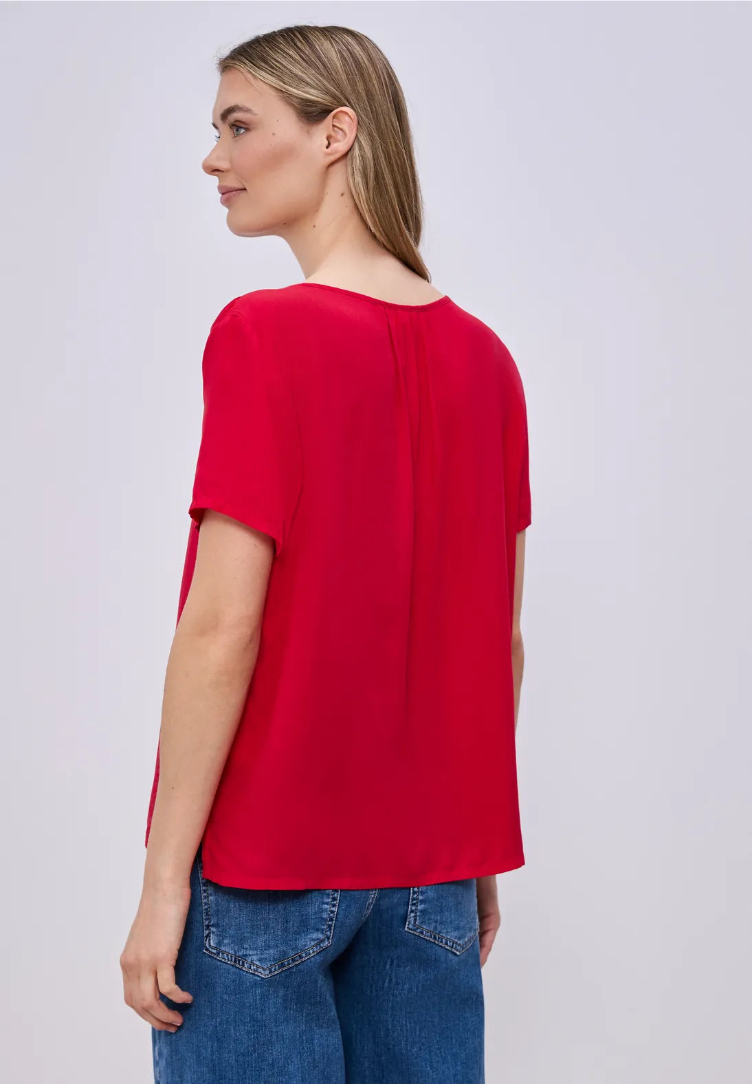 Street One Shirtblouse with String Detail - Salsa Red.