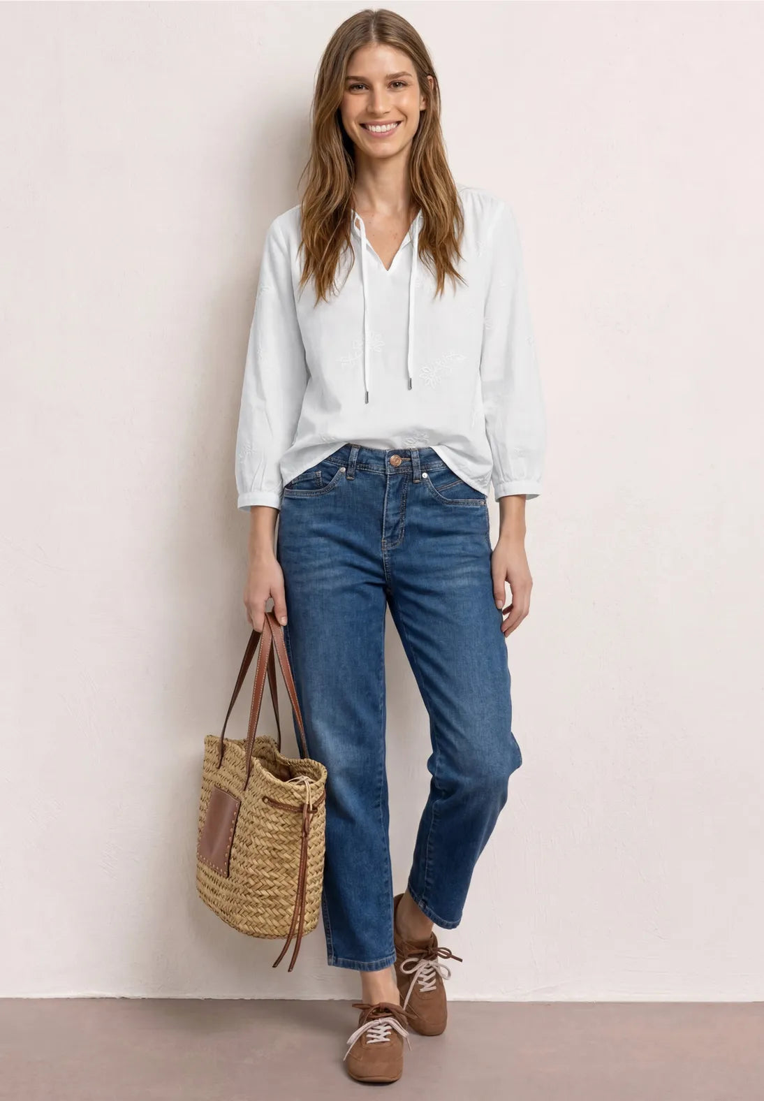 Street One White Cotton Top.