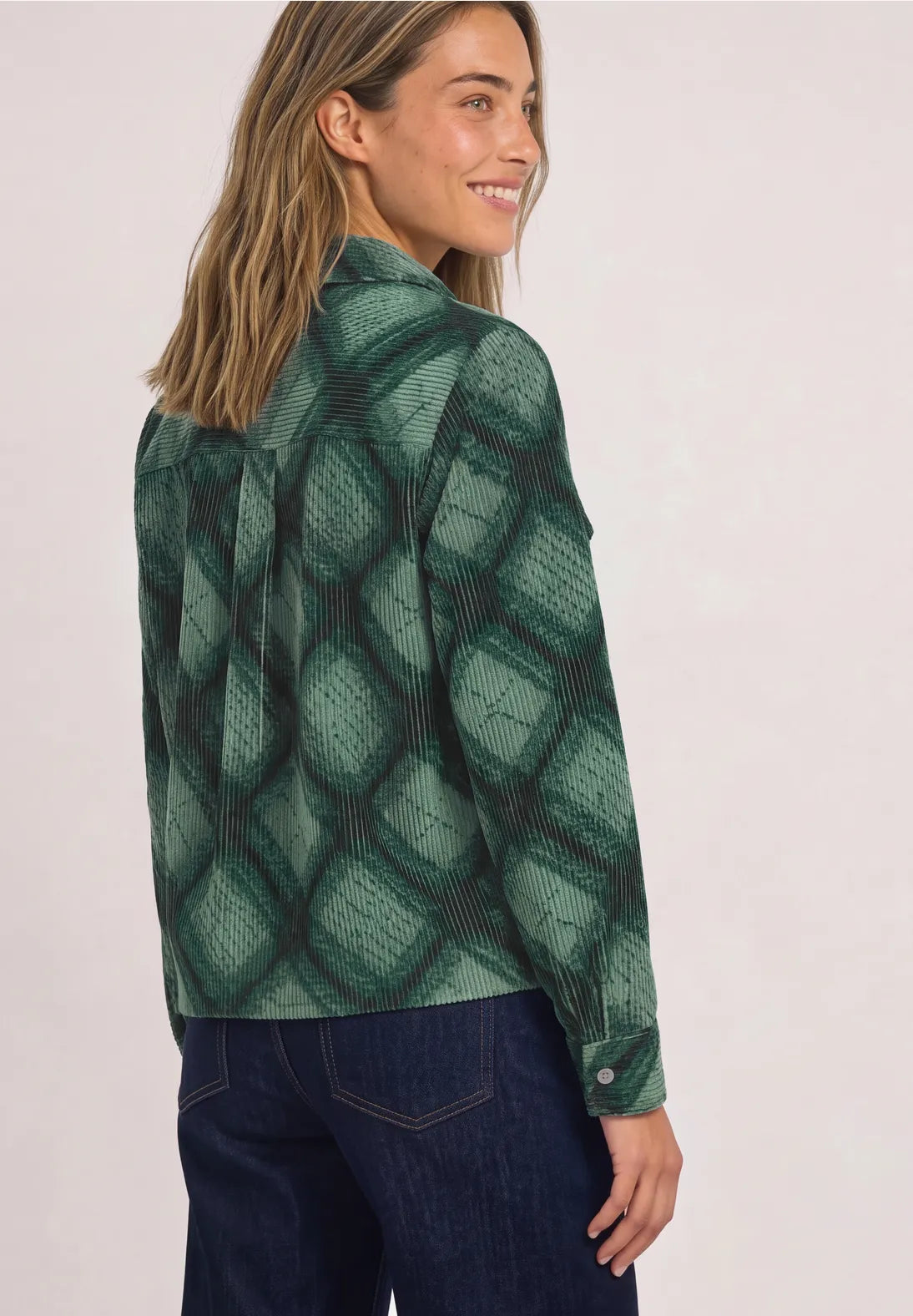 Street One Corduroy Shacket - Green Mix