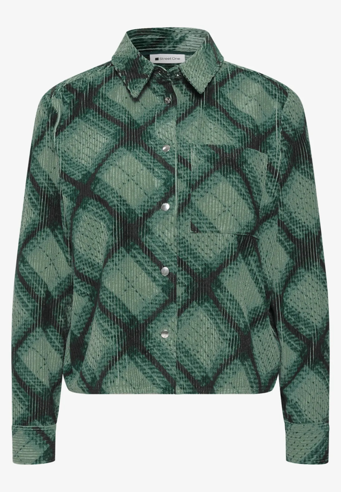 Street One Corduroy Shacket - Green Mix