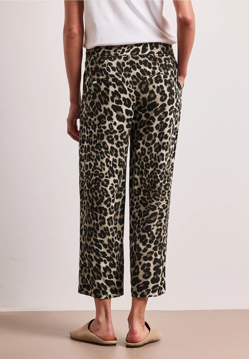 Street One Leopard Print Cropped Trousers.