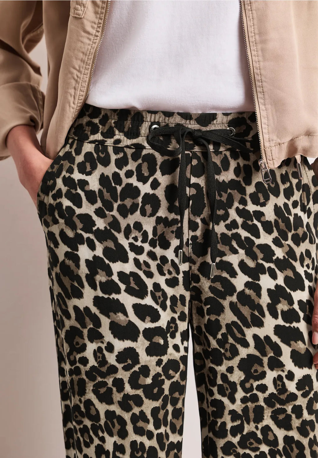 Street One Leopard Print Cropped Trousers.