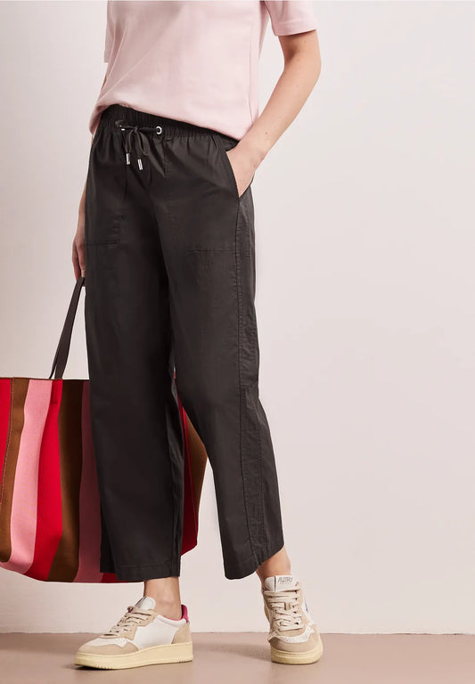 Street One Straight Leg Trousers - Brown.