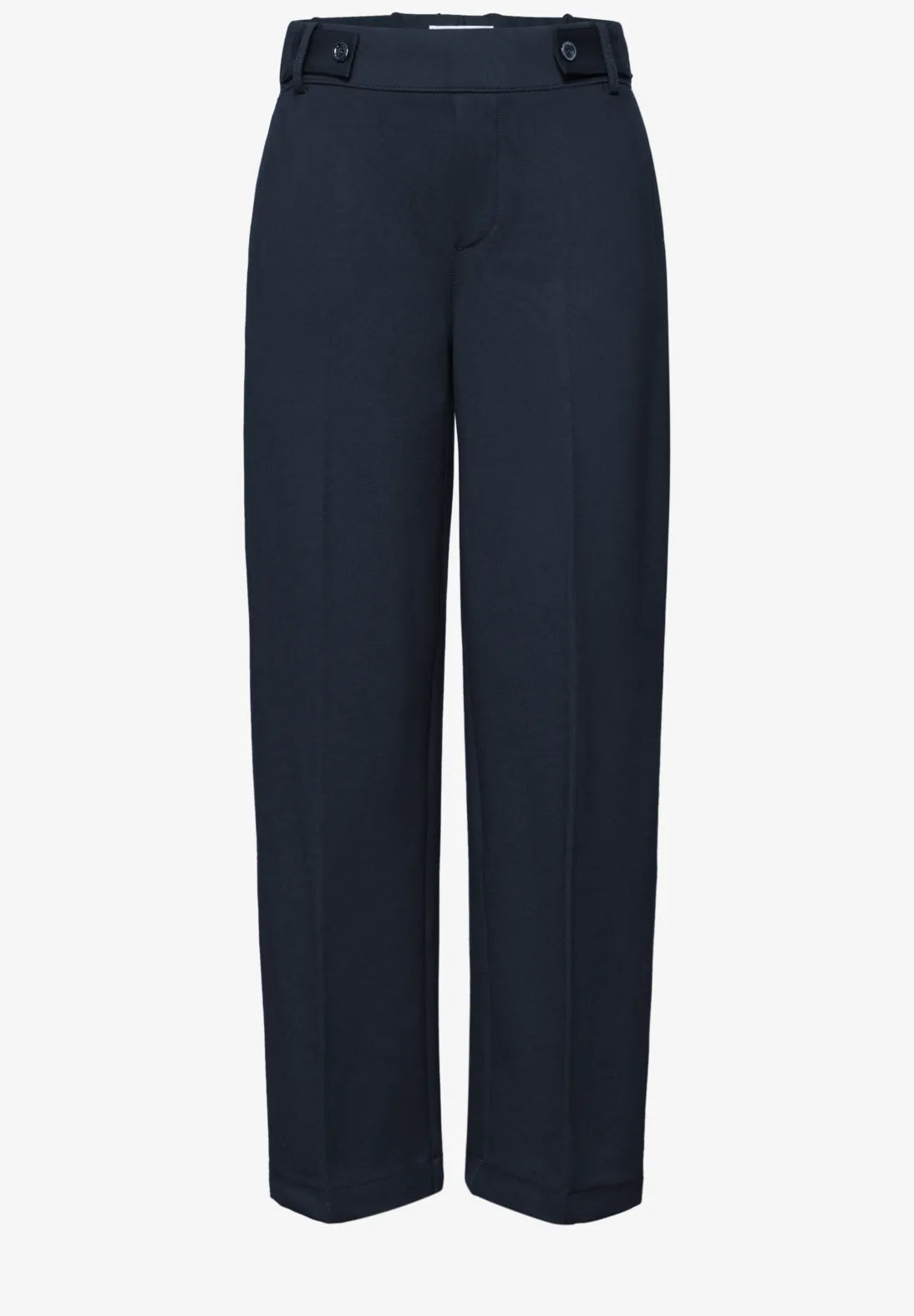 Street One Trousers with Button Detail - Navy.
