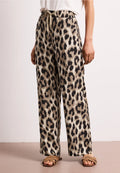 Street One High Waist Trousers Bubbles Twill - Leopard Print.