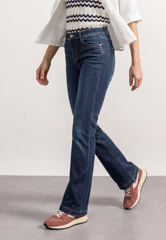 Street One High Waist Bootcut Jeans - Denim