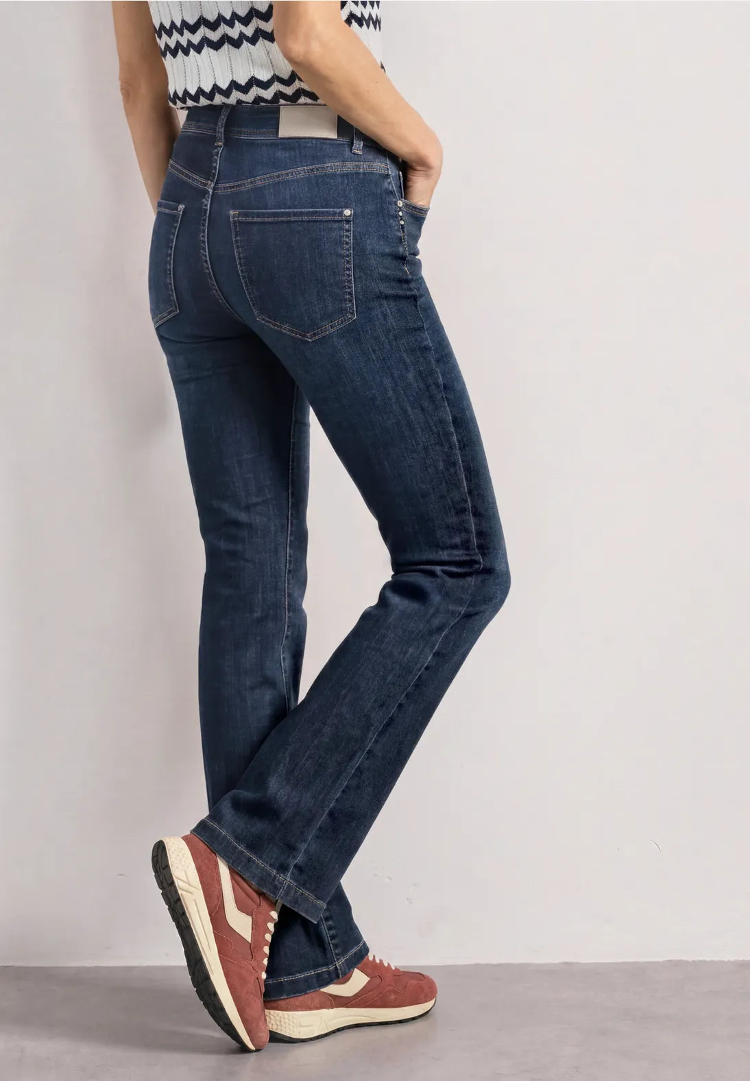 Street One High Waist Bootcut Jeans - Denim