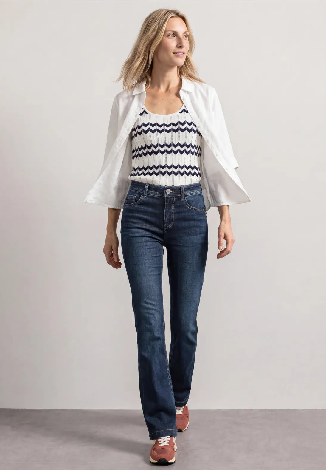 Street One High Waist Bootcut Jeans - Denim