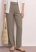 Street One Wide Leg Linen Look Trousers