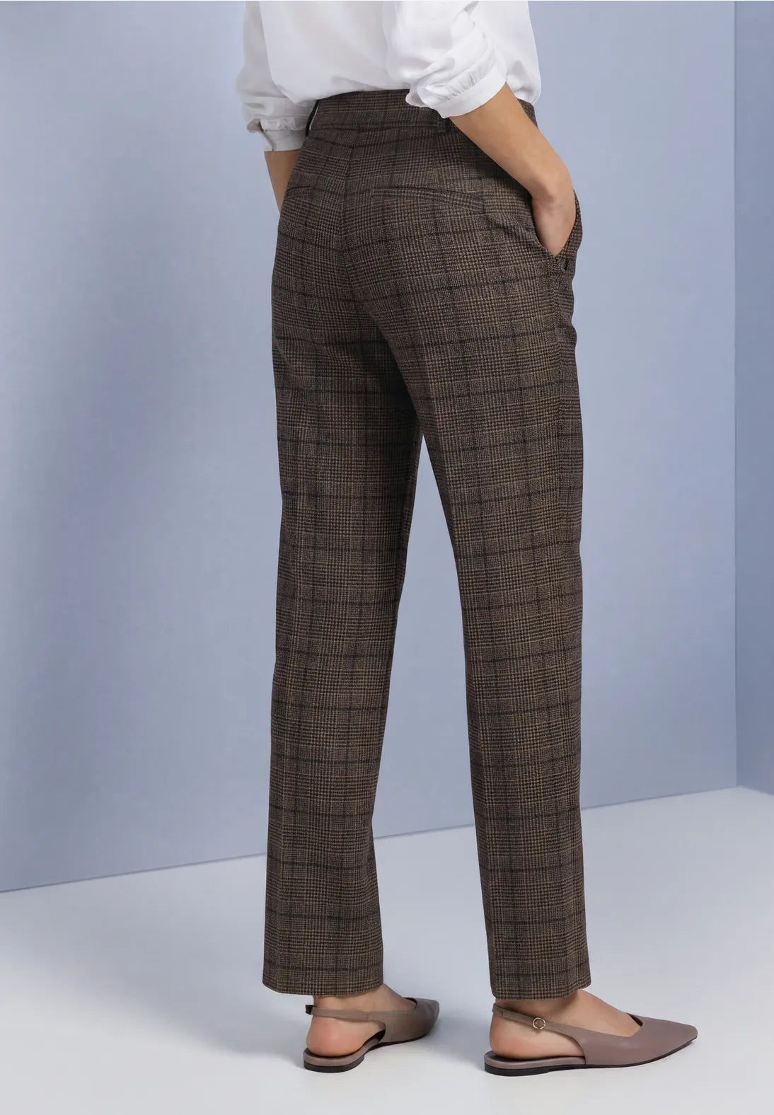 Street One Trousers Amalia Straight Leg Brown Mix.