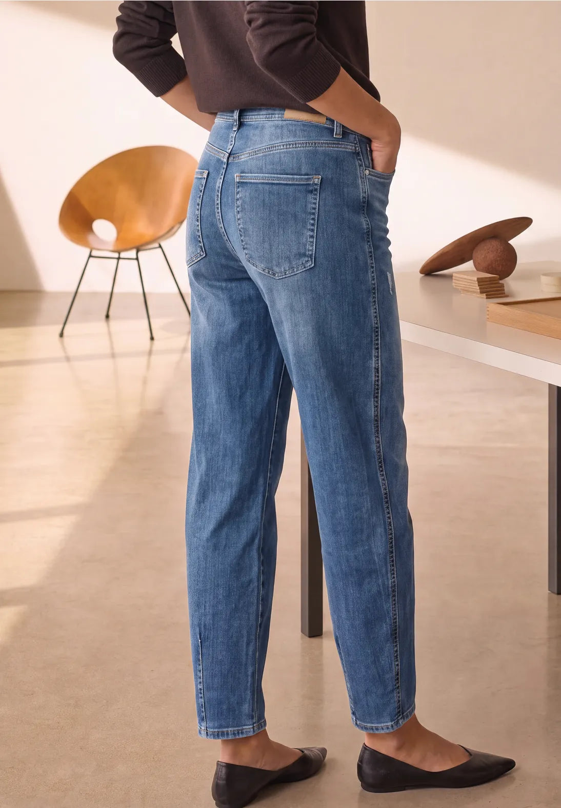 Street One Relaxed Barrel Leg Jeans in a Loose Fit - Denim.