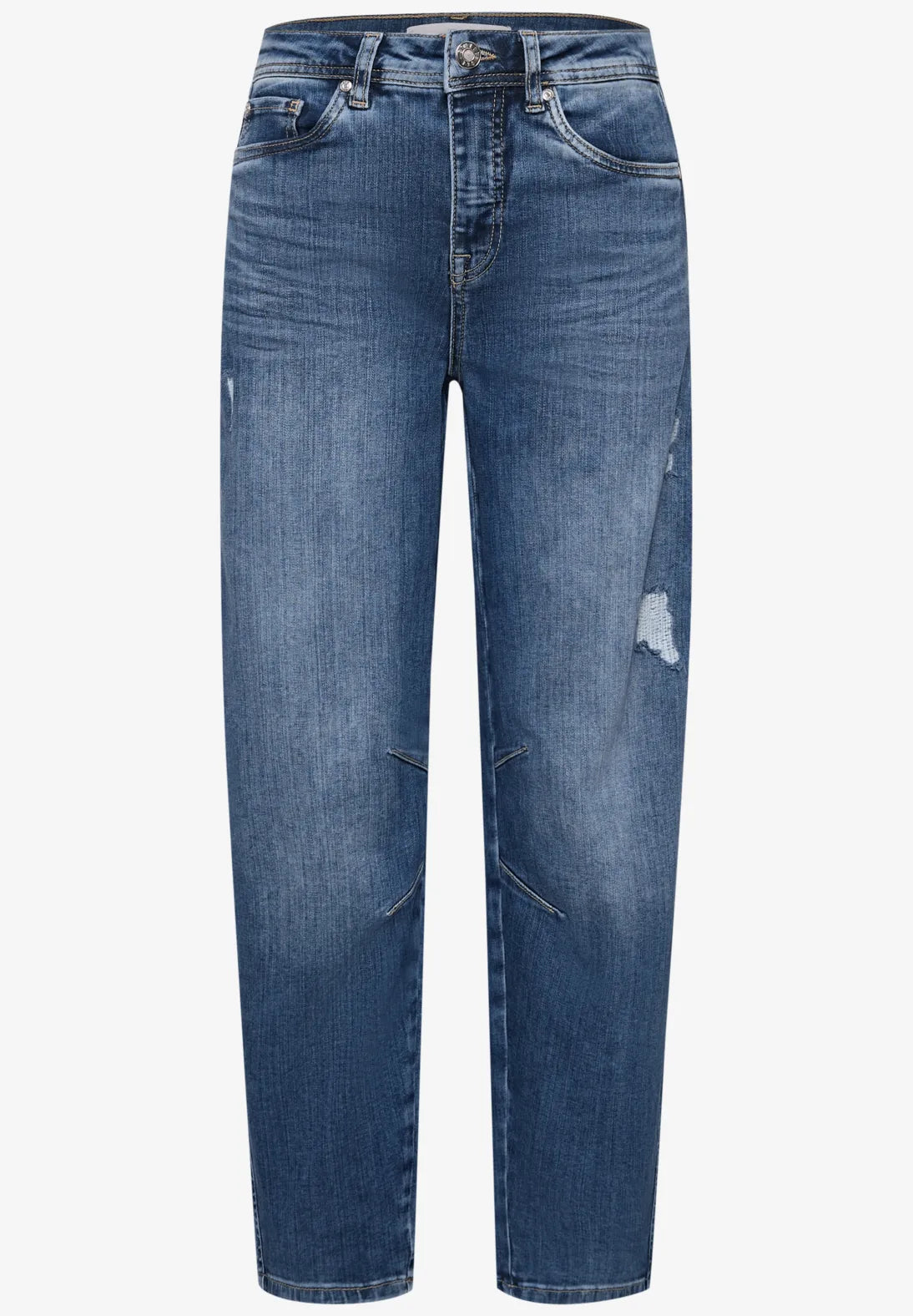 Street One Relaxed Barrel Leg Jeans in a Loose Fit - Denim.