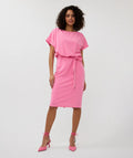 Esqualo Dress with batwing Short Sleeves.