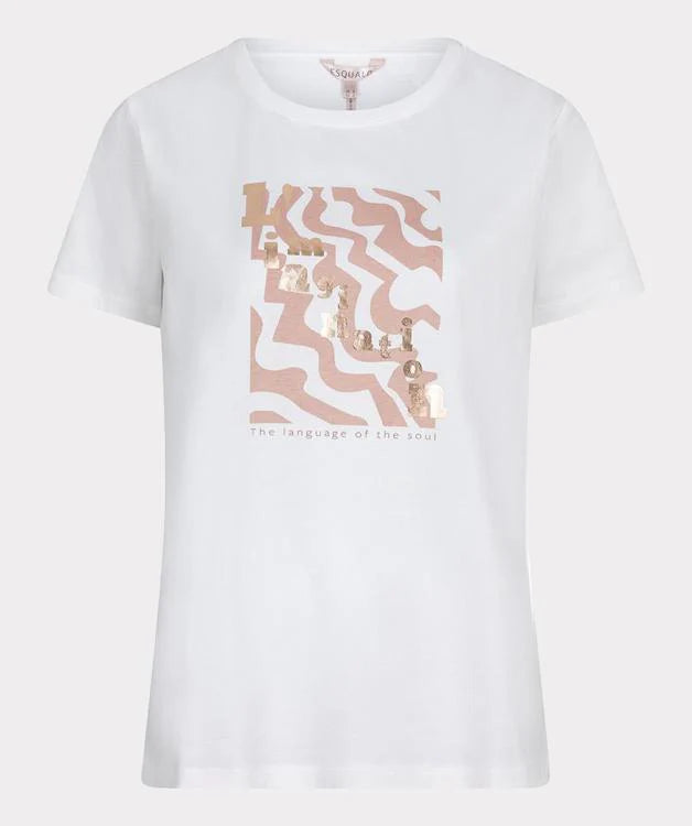 Esqualo T/Shirt Foil Print Beige