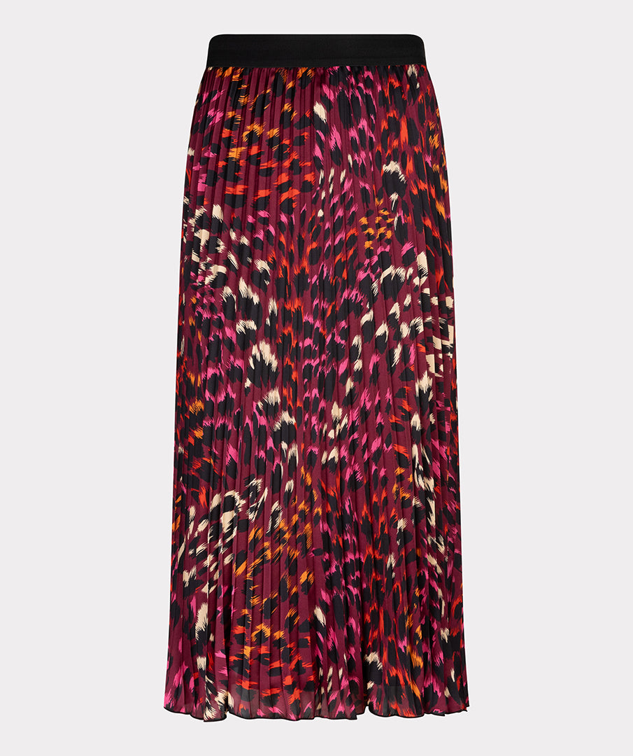 Esqualo Skirt Plisse Floral Gem-Print