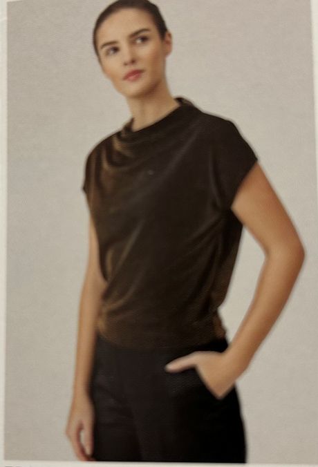 Feria Cowl Neck Sparkle Top