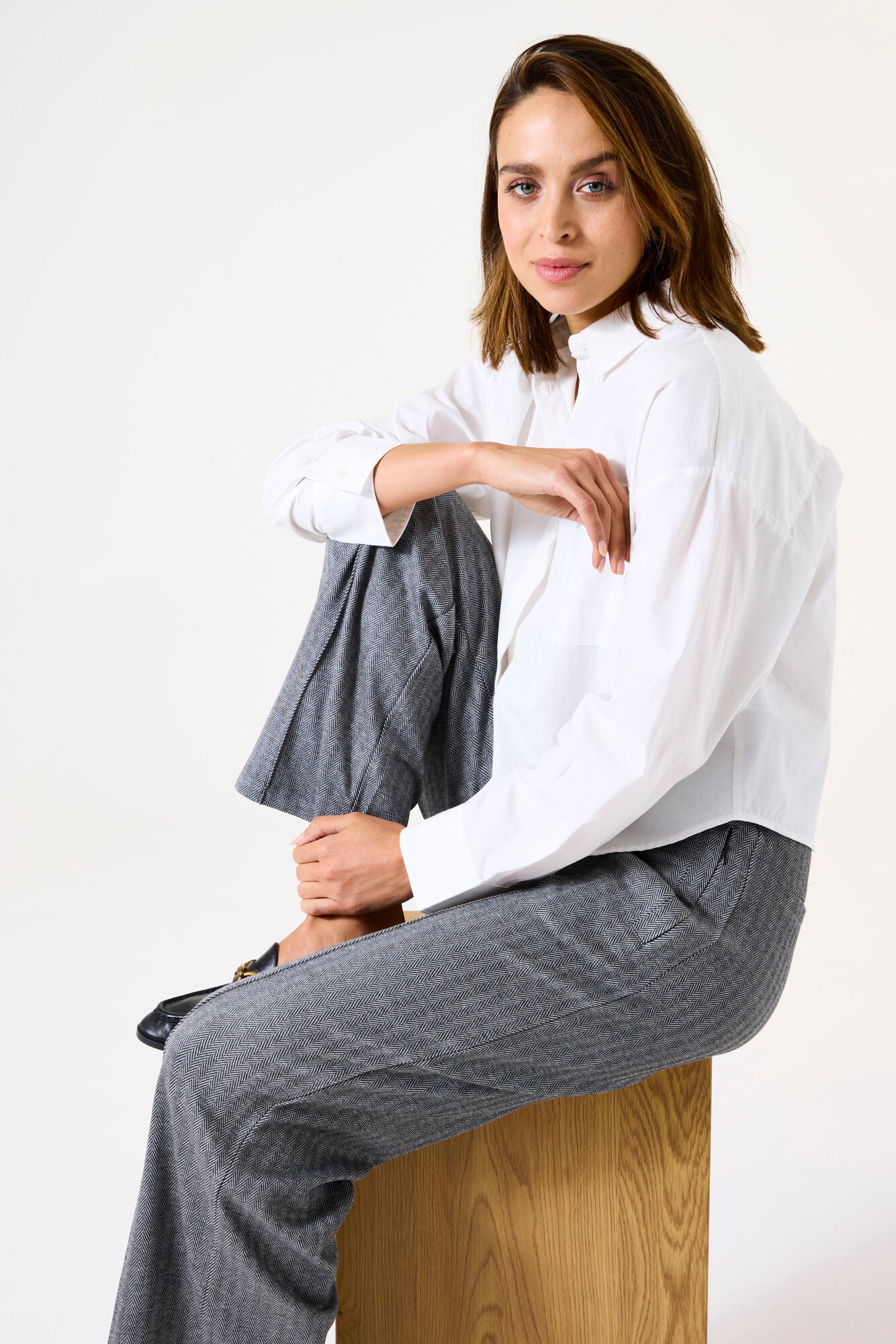 Garcia ladies tweed effect trousers