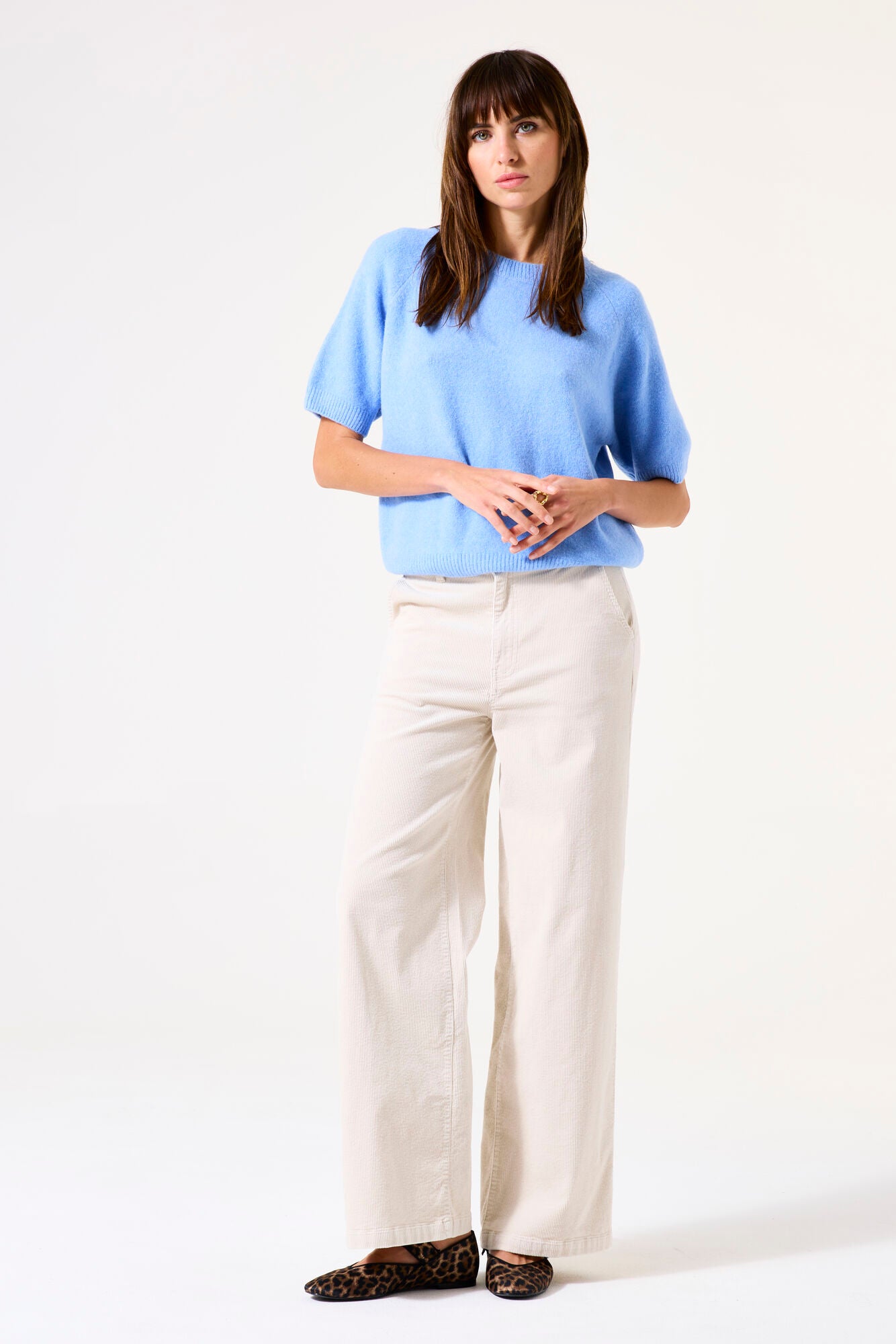 Garcia Wide Leg Soft Corduory Trousers