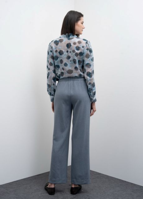 Goa Goa Turquoise Floral Sheer Blouse