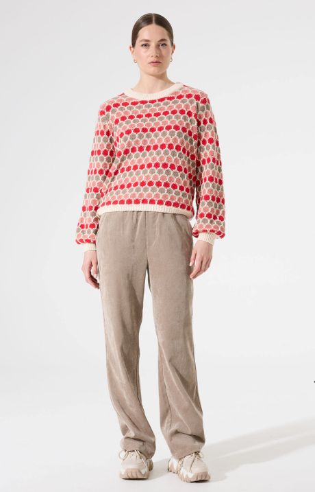 Garcia Ladies Jumper Beige Multi