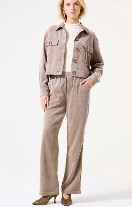 Garcia Ladies Cordurory Trousers Taupe