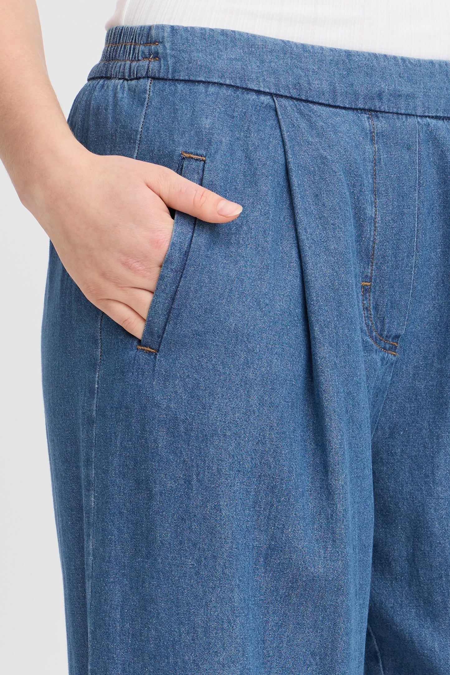 ICHI IHARCHER PA Denim Wide Leg Denim with pockets