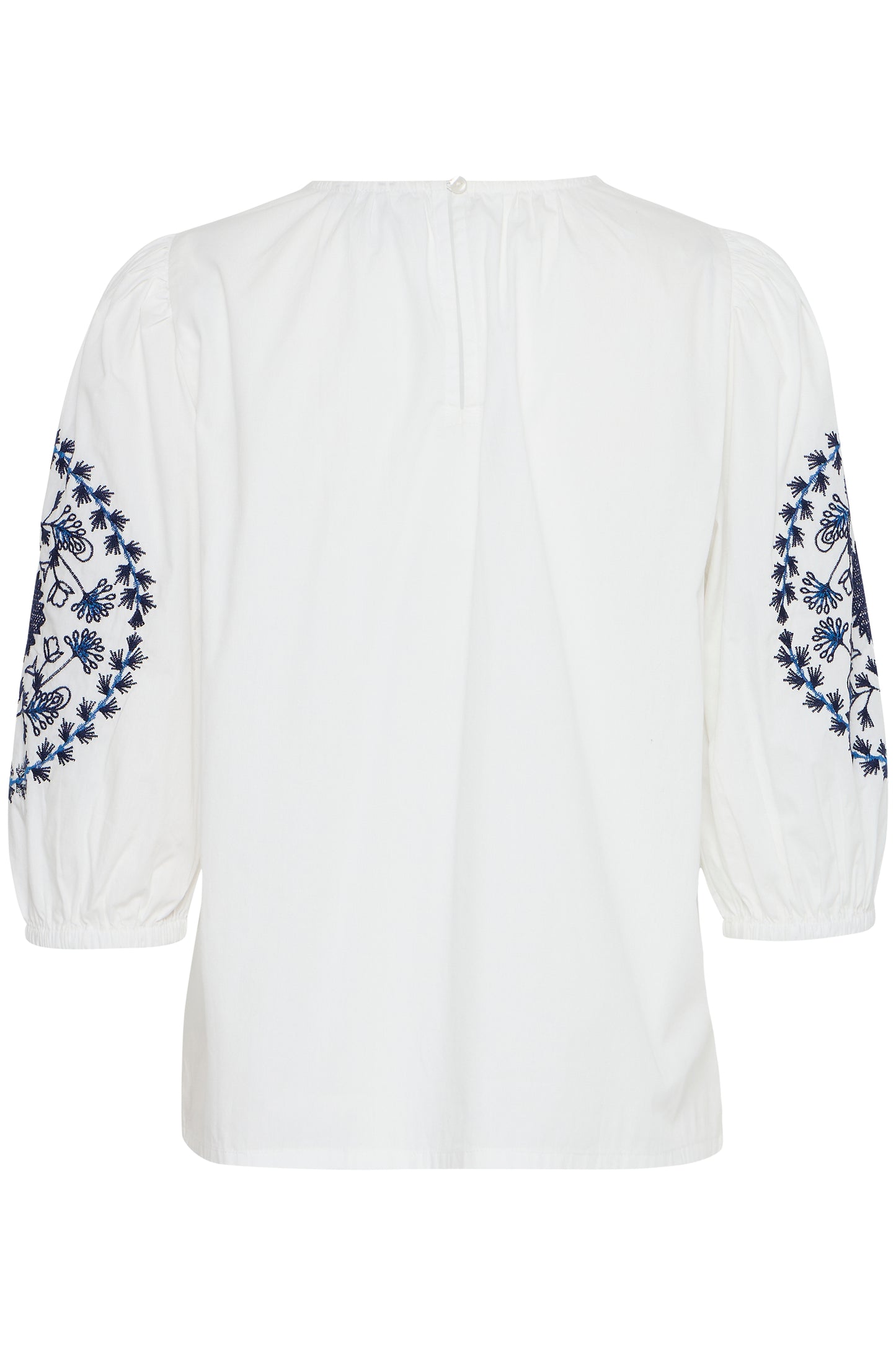 ICHI IHFLORONA MS Top Short Sleeve with Embroidery